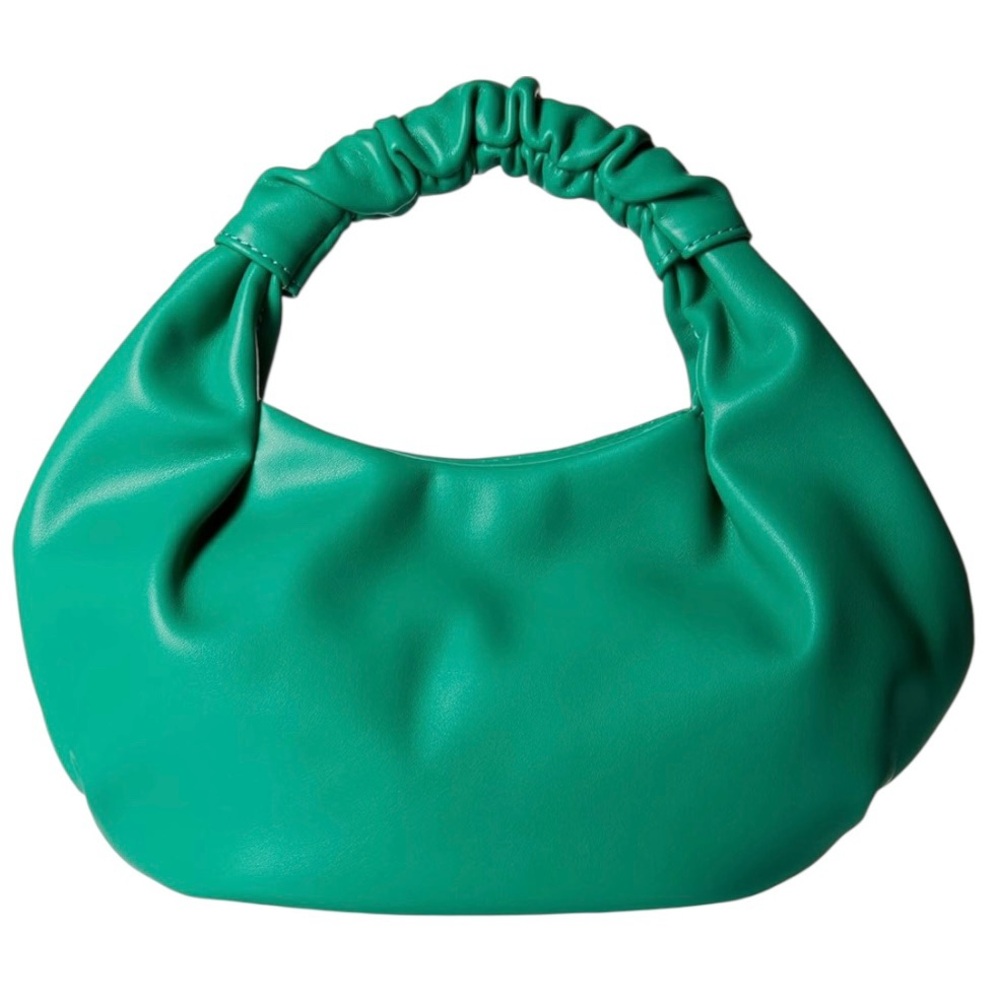The Drop Women’s Ultramarine Green Addison Soft Volume‎ Ruched Top Handle Bag